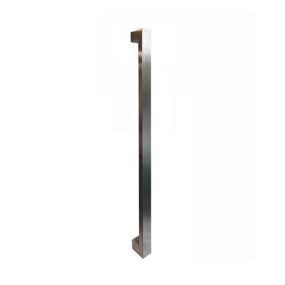 MILES NELSON ENTRANCE DOOR M1 SQUARE DOOR PULL 316SS MARINE GRADE STAINLESS STEEL AND BLACK FINISH 300,450,600,900,1200MM (BACK TO BACK PAIR)