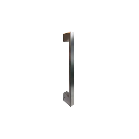 MILES NELSON ENTRANCE DOOR M2 SQUARE DOOR PULL 316SS MARINE GRADE STAINLESS STEEL AND BLACK FINISH 300,450,600,900MM (BACK TO BACK PAIR)