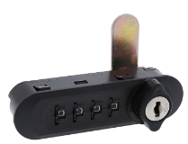 Carbine Australia Locker Lock Mechanical Combination - key Override Removable Cylinder Black  - Handed Left