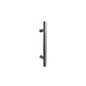 MILES NELSON ENTRANCE DOOR M3 ROUND DOOR PULL 316SS MARINE GRADE STAINLESS STEEL AND BLACK POWDERCOAT FINISH 450,600MM (BACK TO BACK PAIR)