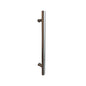 MILES NELSON ENTRANCE DOOR M3 ROUND DOOR PULL 316SS MARINE GRADE STAINLESS STEEL AND BLACK POWDERCOAT FINISH 450,600MM (BACK TO BACK PAIR)