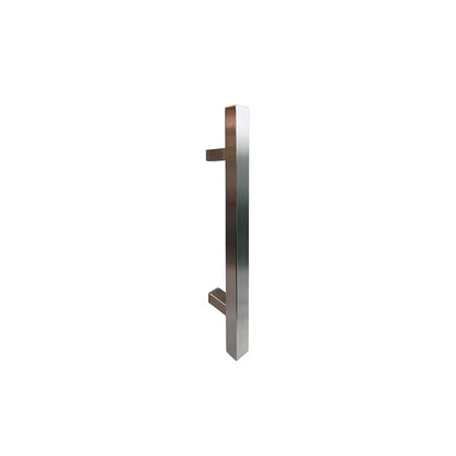 MILES NELSON ENTRANCE DOOR M3 SQUARE DOOR PULL 316SS MARINE GRADE STAINLESS STEEL AND BLACK FINISH 450,600MM (BACK TO BACK PAIR)