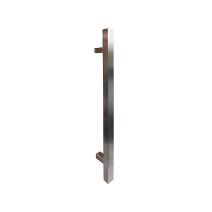MILES NELSON ENTRANCE DOOR M3 SQUARE DOOR PULL 316SS MARINE GRADE STAINLESS STEEL AND BLACK FINISH 450,600MM (BACK TO BACK PAIR)