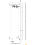 Carbine Australia Push Plate - Engraved & UnEngraved 300 x 65mm ,300 x 75mm & 300 x 100mm Stainless Steel