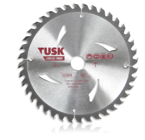 Tusk Heavy Duty Cordless Timber Blades 136mm x 1.4/0.8 x 18T ,165mm x 1.5/1.0 x 24T ,165mm x 1.5/1.0 x 40T & 185mm x 1.6/1.0 x 60T