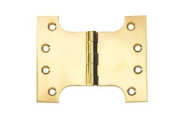 Lohala Hinge Brass Parliament 100mm x 125mm x 4.0mm - Available in 3 Colours : Brushed Nickel ,Bronze & Polished Brass