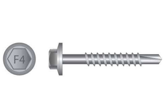 Fortress Hex Washer Face Tek No Neo Self-Drilling Screw 8G -18 x 16mm Class 4 -Pack of 1000