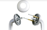 ASSA ABLOY VELOCITY 63MM ROSE ELEMENT PASSAGE ,PRIVACY & DUMMY HALF SET L3 SATIN PEARL