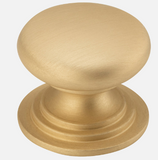 Iver Sarlat Cupboard Knob P27 x D32mm  - Available in 9 colours : Polished Brass ,Signature Brass ,Matt Black ,Polished Chrome ,Brushed Chrome ,Distressed Nickel ,Polished Nickel ,Satin Nickel & Brushed Brass