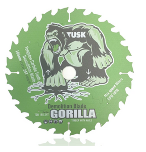Tusk Heavy Duty TCT (Tungsten Carbide Tooth) Demolition Blades 165mm x 1.8/1.2 x 20T ,165mm x 1.8/1.2 x 36T ,185mm x 1.8/1.2 x 24T  ,210mm x 1.9/1.3 x 28T , 235mm x 1.9/1.3 x 30T , 254mm x 2.4/1.6 x 40T & 305mm x 2.6/1.8 x 48T