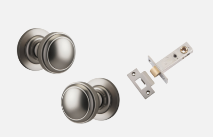 Iver Paddington Door Knob 0219 Round Rose Satin Nickel - Passage kit ,Privacy kit & Entrance Kit (Dual Function 5 pin and Key Thumb 6 Pin)