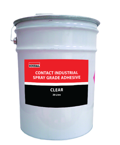 Soudal Contact Spray Grade Adhesive 20Litres Clear & Red Priced per unit