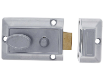 Carbine Australia Night Latch With Snib - Less Cylinder Zinc diecast Body -Silver & Brown