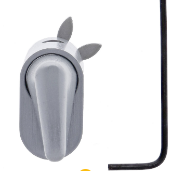 Carbine Australia Component for Flip Bolt - Oval Cylinder C4 - 6 pin - Cylinder & Turn - Satin Chrome