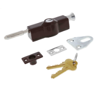 Carbine Australia Patio Bolt With C4 Wafer Type Cylinders Available in 4 Colours : White ,Silver ,Brown & Black