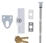Carbine Australia Patio Bolt With C4 Wafer Type Cylinders Available in 4 Colours : White ,Silver ,Brown & Black