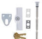 Carbine Australia Patio Bolt With C4 Wafer Type Cylinders Available in 4 Colours : White ,Silver ,Brown & Black
