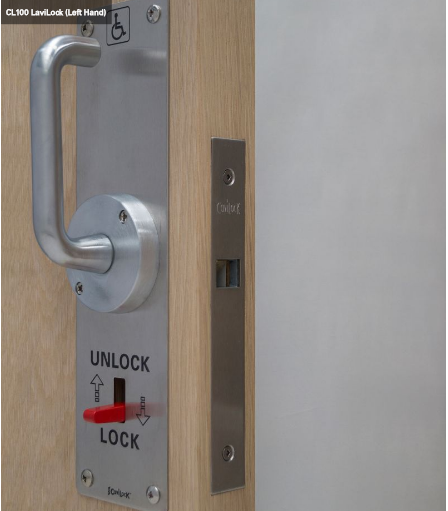 Cavity Slider For Doors CL100 LaviLock Lever Right Handle Snib/Left Handle Emergency Right Handle Exit Free Polished Brass & Satin Chrome