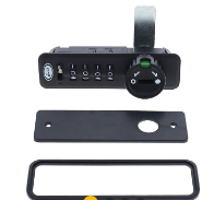 Carbine Australia Lenlok 4 Dial Lock, Private Function, Key Over Ride - Left Hand ,Right Hand & Vertical - Black