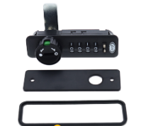 Carbine Australia Lenlok 4 Dial Lock, Private Function, Key Over Ride - Left Hand ,Right Hand & Vertical - Black