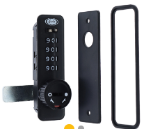 Carbine Australia Lenlok 4 Dial Lock, Private Function, Key Over Ride - Left Hand ,Right Hand & Vertical - Black