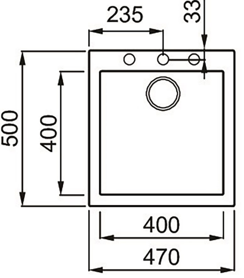 BURNS & FERALL ELLECI QUADRA METALTEK ( 400 x 400mm ) UNDERMOUNT & TOPMOUNT SINGLE BOWL ALUMINIUM