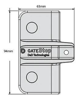 D&D Technologies DD TECH GATE STOP WOOD METAL & METAL VINYL BLACK