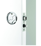 ASSA ABLOY CAVITY SLIDER PRIVACY,PASSAGE SET SATIN PEARL & NERO BLACK