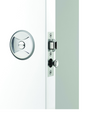 ASSA ABLOY CAVITY SLIDER PRIVACY,PASSAGE SET SATIN PEARL & NERO BLACK