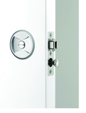 ASSA ABLOY CAVITY SLIDER PRIVACY,PASSAGE SET SATIN PEARL & NERO BLACK