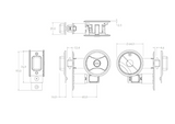 ASSA ABLOY CAVITY SLIDER PRIVACY,PASSAGE SET SATIN PEARL & NERO BLACK