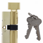 Carbine Australia Cylinder & Turn Complete -62 (26.10.26)  Fixed Cam - 5 pin - Satin Chrome & Polished Brass