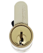 Carbine Australia Double Cylinder Complete -62 (26.10.26)  Fixed Cam - 5 pin - Satin Chrome & Polished Brass