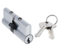 Carbine Australia Double Cylinder Complete - 70 (30.10.30)  Fixed Cam - 6 pin - Keyed to Differ & Keyed Alike, - Satin Chrome