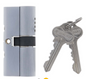 Carbine Australia Double Cylinder Complete - 70 (30.10.30)  Fixed Cam - 6 pin - Keyed to Differ & Keyed Alike, - Satin Chrome