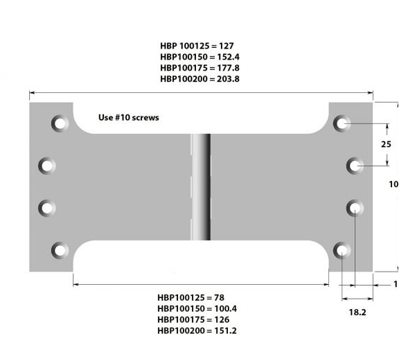 Lohala Hinge Brass Parliament 100mm x 175mm x 4.0mm - Available in 3 Colours : Brushed Nickel ,Bronze & Polished Brass