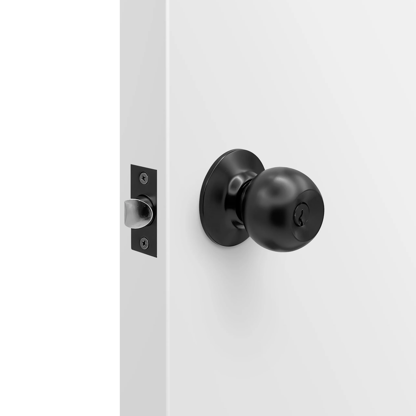 MILES NELSON DOOR HANDLES PRO SERIES CIRQUE KNOB ENTRANCE SET,PRIVACY SET,PASSAGE SET AND DUMMY HANDLE - STAINLESS STEEL & MATT BLACK