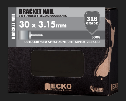 Ecko Bracket Nail 316Stainless Steel Annular Groove 3.33X45mm-500G,2KG,5KG