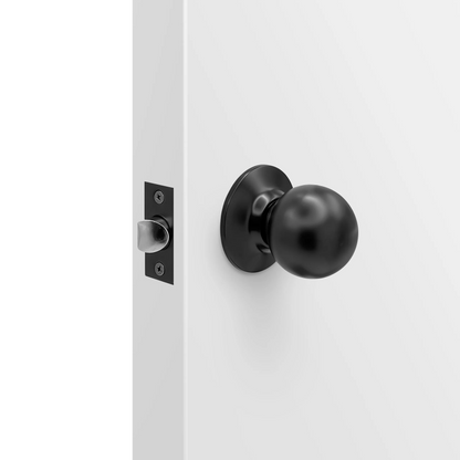 MILES NELSON DOOR HANDLES PRO SERIES CIRQUE KNOB ENTRANCE SET,PRIVACY SET,PASSAGE SET AND DUMMY HANDLE - STAINLESS STEEL & MATT BLACK