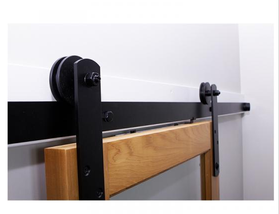 Lohala Slidemaster Open Rail Kit 2.0m & 2.6m -Track Single Door, Black Powdercoated Track and Components ( Maximum door Width 950mm and 1250mm )