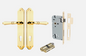 Iver Sarlat Door Lever 10212 Shouldered Backplate Polished Brass - Passage ,Privacy & Entrance
