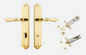 Iver Sarlat Door Lever 10212 Shouldered Backplate Polished Brass - Passage ,Privacy & Entrance