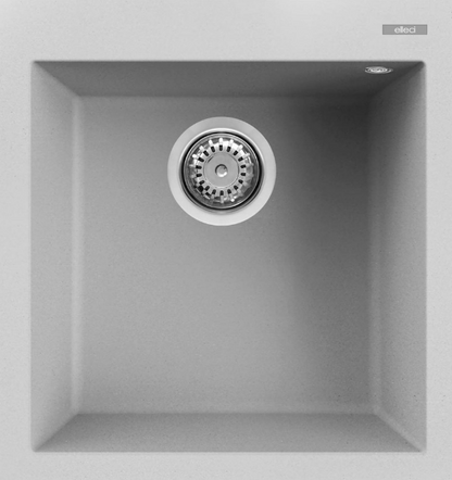 BURNS & FERALL ELLECI QUADRA METALTEK ( 400 x 400mm ) UNDERMOUNT & TOPMOUNT SINGLE BOWL ALUMINIUM