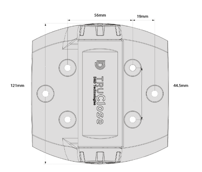 D&D Technologies DD TECH TRUCLOSE TCHD1 HEAVY DUTY HINGE - 2 ALIGN LEG BLACK TRIM