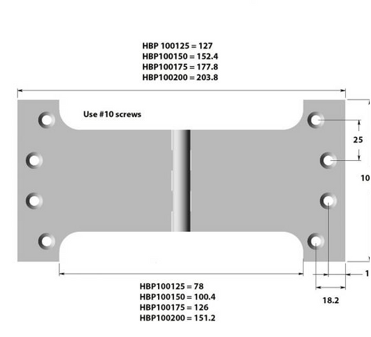 Lohala Hinge Brass Parliament 100mm x 200mm x 4.0mm - Available in 3 Colours : Brushed Nickel ,Bronze & Polished Brass