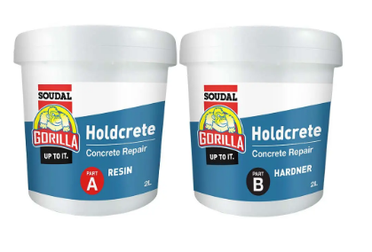 Soudal Gorilla Holdcrete Epoxy Concrete Repair Kit 4Litres & 8Litres Priced per unit
