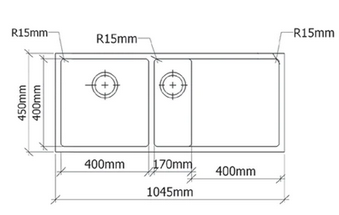 San Sink Stainless Steel 200-10 Right Paris Titan premium Range 1.2mm