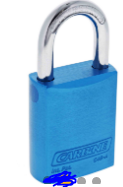 Carbine Australia Aluminium Body Padlock - Durable Colour Finish Silver ,Red & Blue -8mm/75mm/45mm ,8mm/50mm/45mm & 8mm/30mm/45mm - Molybdeum Alloy Shkle