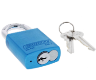 Carbine Australia Aluminium Body Padlock - Durable Colour Finish Silver ,Red & Blue -8mm/75mm/45mm ,8mm/50mm/45mm & 8mm/30mm/45mm - Molybdeum Alloy Shkle