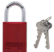 Carbine Australia Aluminium Body Padlock - Durable Colour Finish Silver ,Red & Blue -8mm/75mm/45mm ,8mm/50mm/45mm & 8mm/30mm/45mm - Molybdeum Alloy Shkle